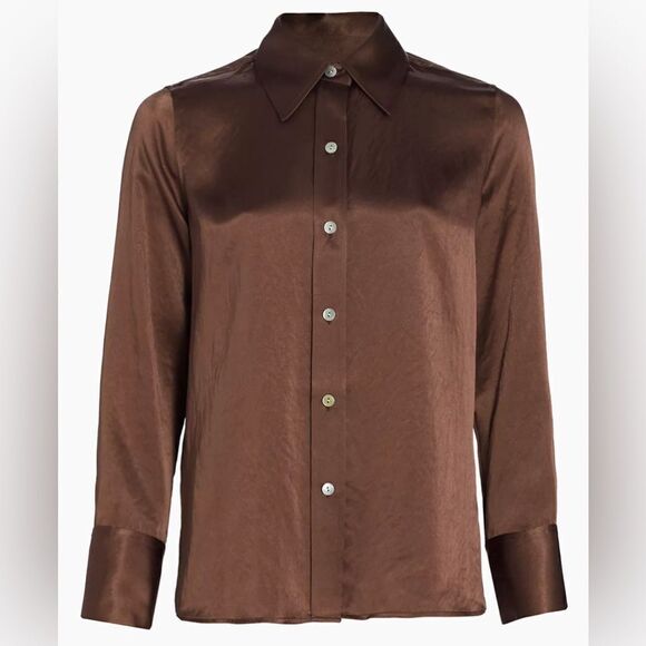 Rails Andrea Satin Shirt NWT Size L - Picture 1 of 10